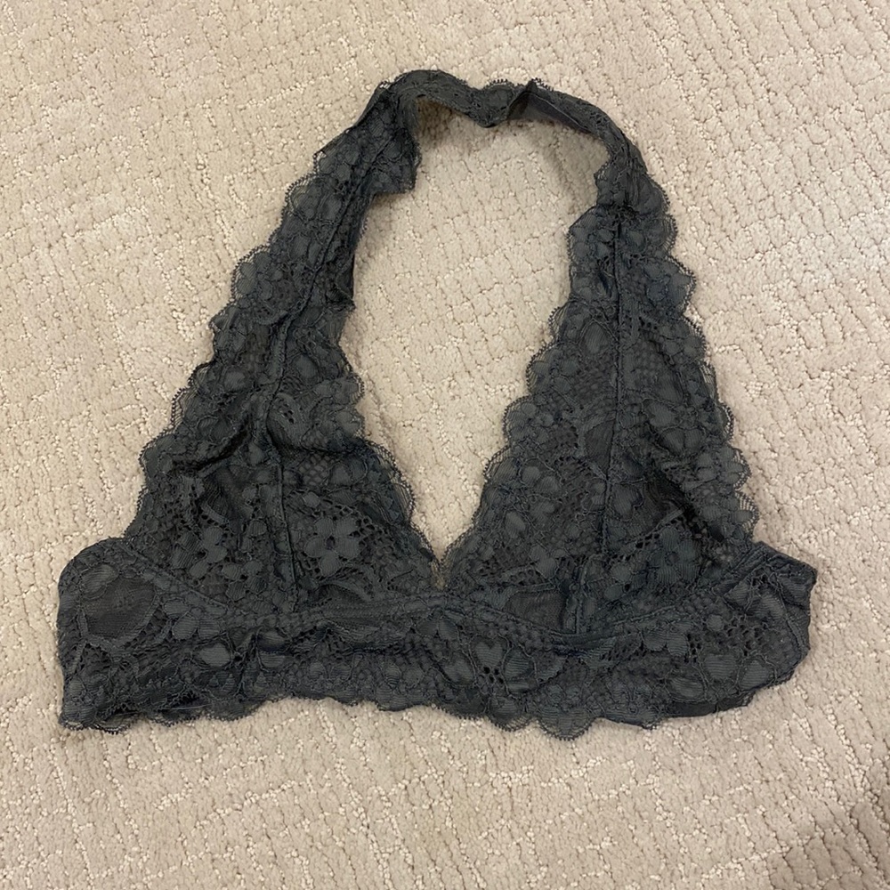 Free people intimates gray lace bralette size XS
